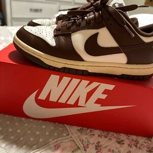 Nike Chocolate Brown and White Sneakers